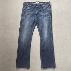 Paige Jeans Mens 33x31 Blue Doheny Straight Stretch Dark Wash Made In USA